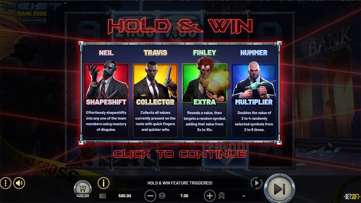 Heist: Bank Rush Hold & Win Heist: Bank Rush Hold & Win